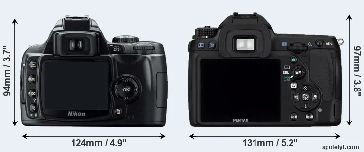 Comparison D40 or K-5 rear
