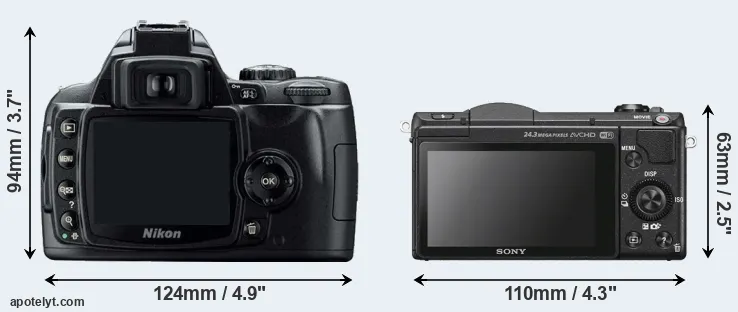 Comparison D40 or A5100 rear