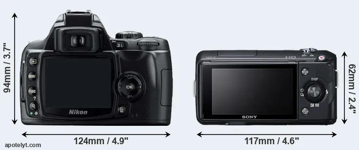 Comparison D40 or NEX-3 rear