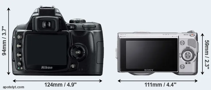 Comparison D40 or NEX-5 rear