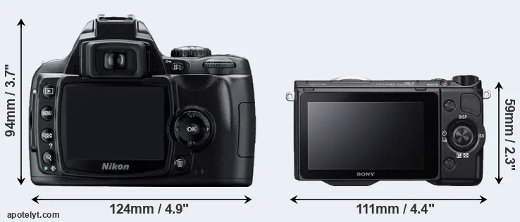 Comparison D40 or NEX-5R rear