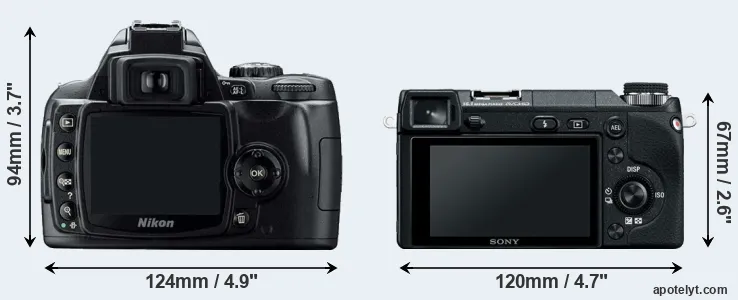 Comparison D40 or NEX-6 rear