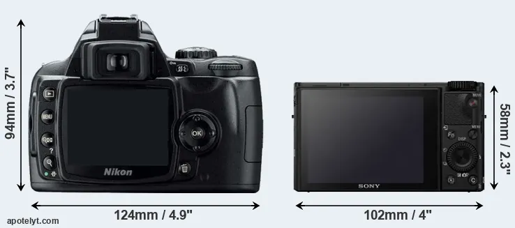 Comparison D40 or RX100 IV rear