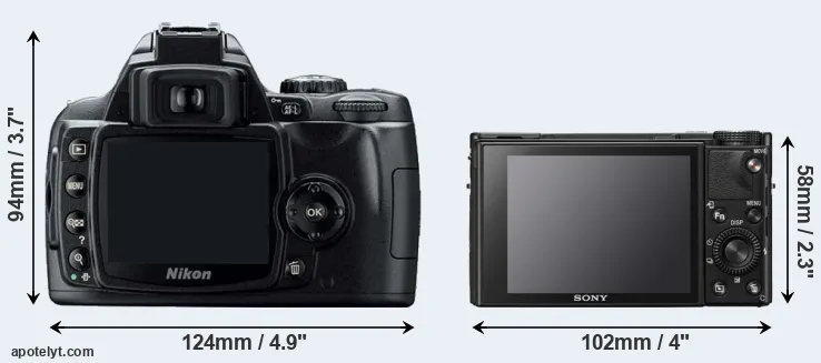 Comparison D40 or RX100 VII rear