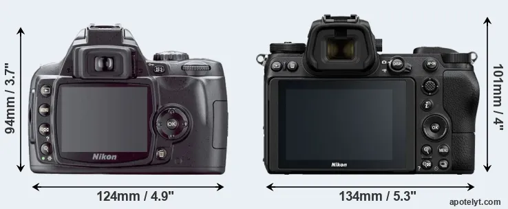 Comparison D40X or Z6 rear
