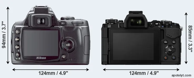 Comparison D40X or E-M5 II rear