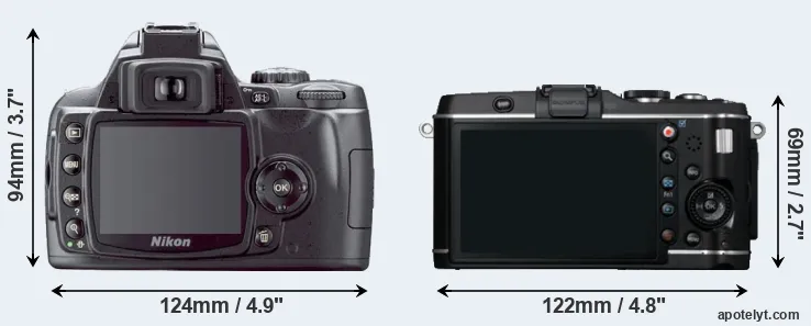Comparison D40X or E-P3 rear