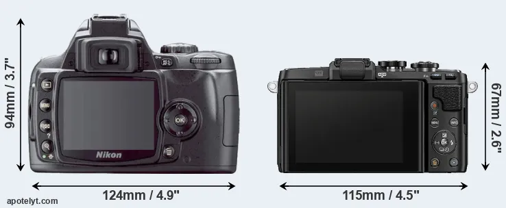 Comparison D40X or E-PL7 rear