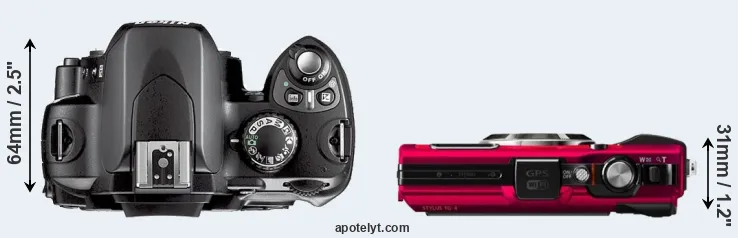 Compare D40X versus TG-4 top