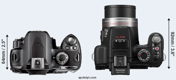 Compare D40X versus FZ100 top