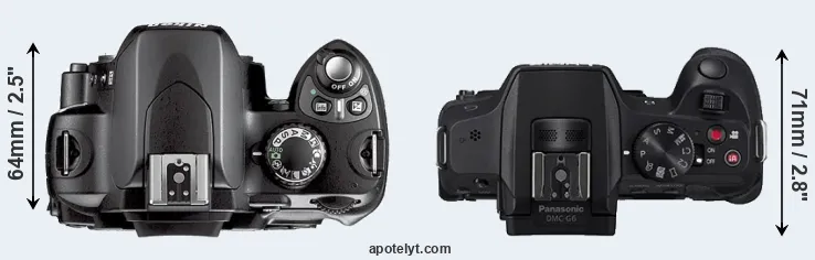 Compare D40X versus G6 top