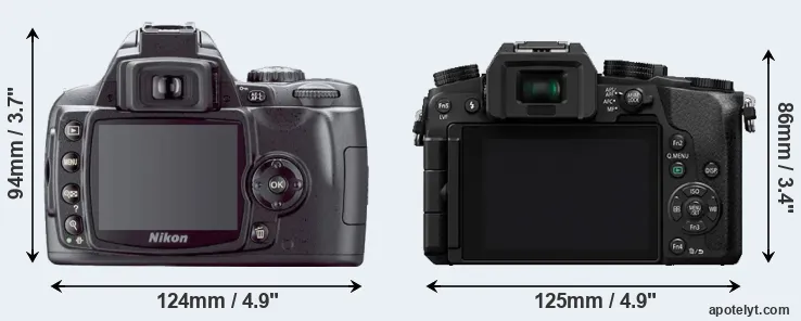 Comparison D40X or G7 rear