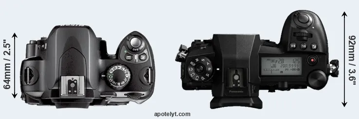 Compare D40X versus G9 top