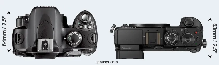 Compare D40X versus GX8 top