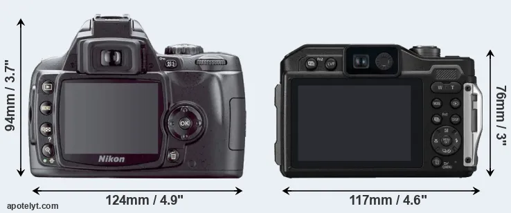 Comparison D40X or TS7 rear