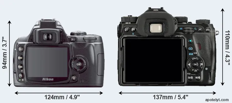 Comparison D40X or K-1 rear