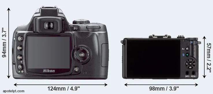 Comparison D40X or Pentax Q rear