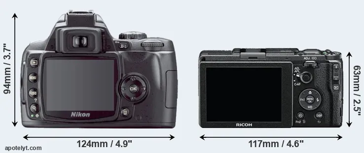 Comparison D40X or GR II rear