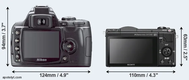 Comparison D40X or A5100 rear