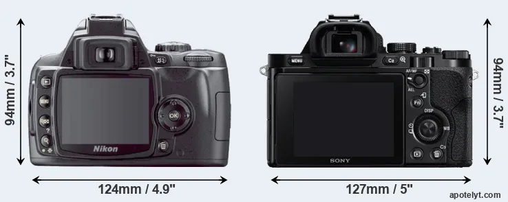 Comparison D40X or A7 rear
