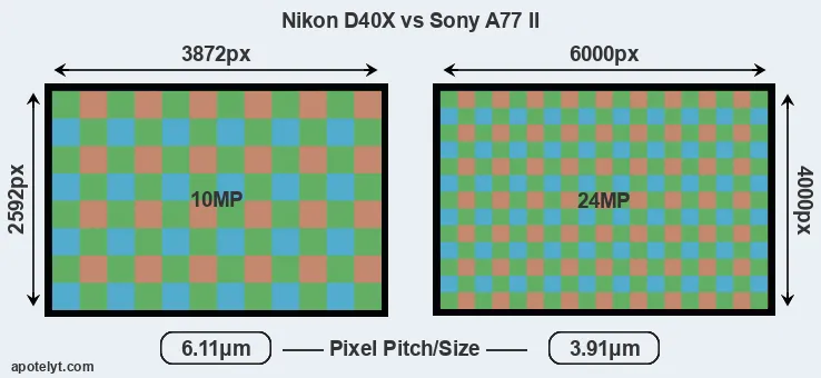 D40X versus A77 II MP