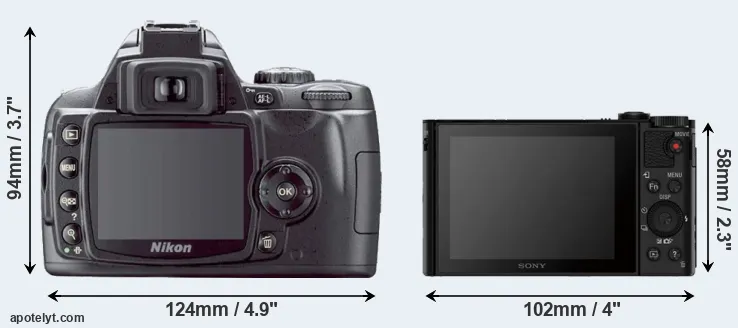 Comparison D40X or HX80 rear