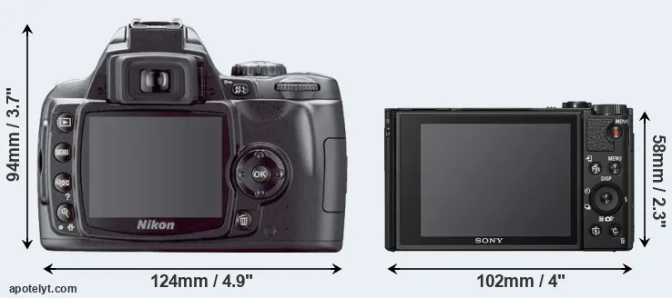Comparison D40X or HX95 rear