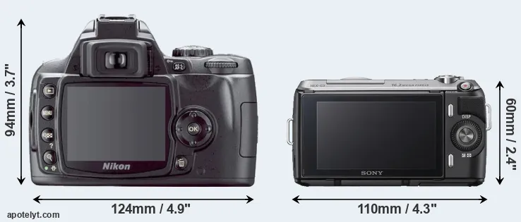 Comparison D40X or NEX-C3 rear
