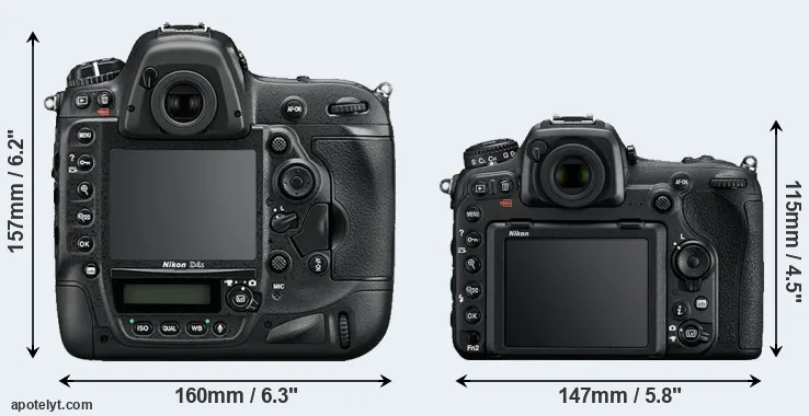 Comparison D4S or D500 rear