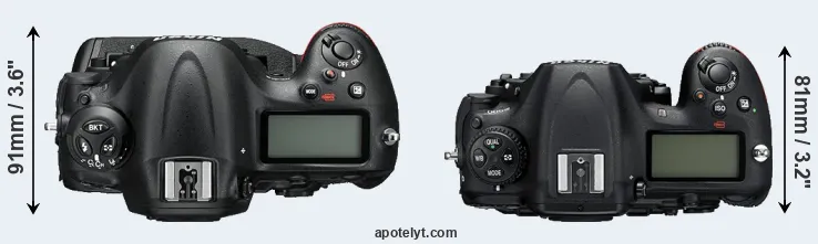 Compare D4S versus D500 top