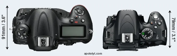 Compare D4S versus D5100 top