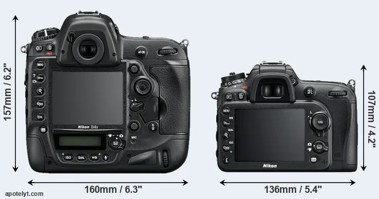 Comparison D4S or D7200 rear