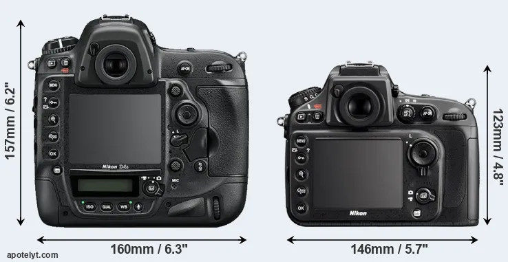 Comparison D4S or D800 rear