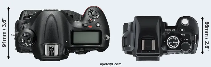 Compare D4S versus E-500 top