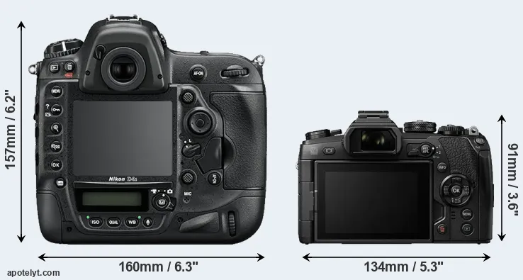 Comparison D4S or E-M1 II rear
