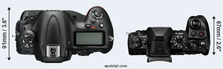 Compare D4S versus E-M1 II top