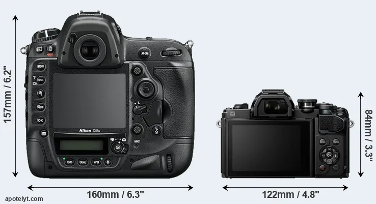 Comparison D4S or E-M10 III rear