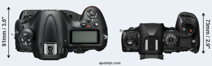 Compare D4S versus OM-1 II top