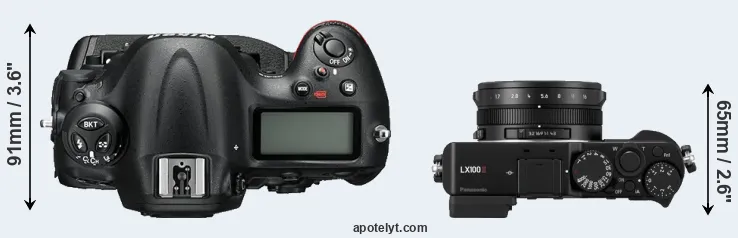 Compare D4S versus LX100 II top