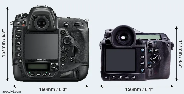 Comparison D4S or 645D rear