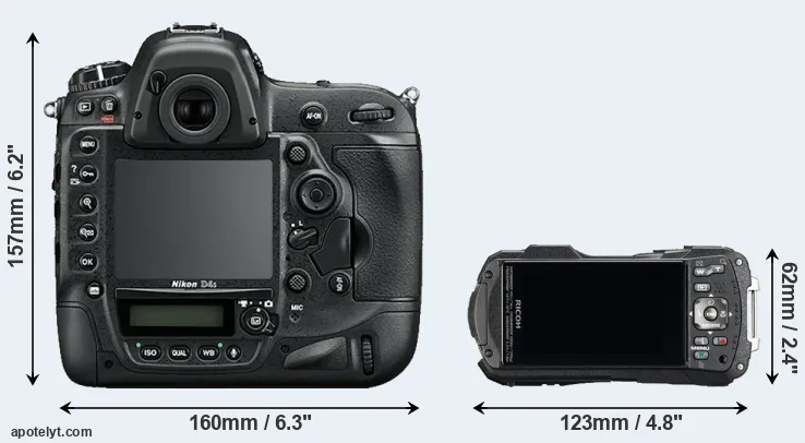 Comparison D4S or WG-60 rear
