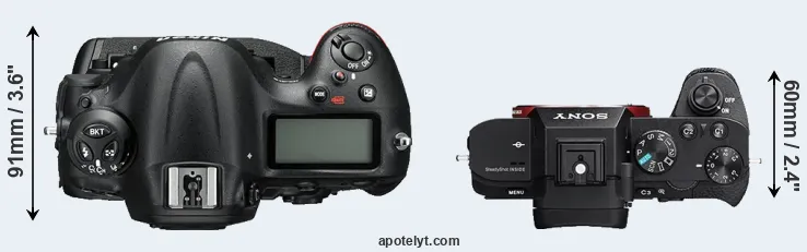 Compare D4S versus A7 II top