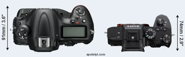 Compare D4S versus A7R III top