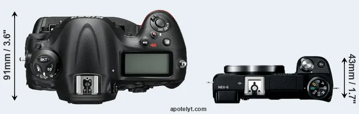 Compare D4S versus NEX-6 top