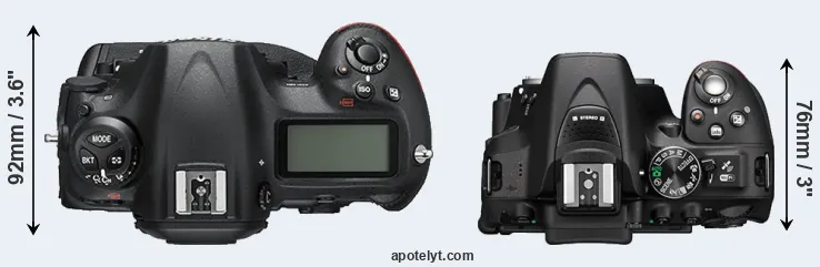 Compare D5 versus D5300 top