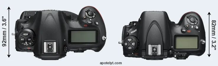 Compare D5 versus D800E top