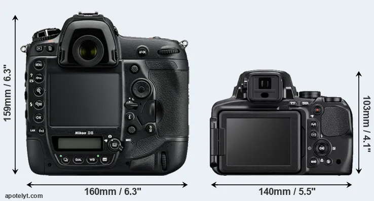 Comparison D5 or P900 rear