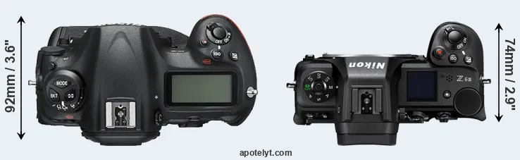 Compare D5 versus Z6 III top