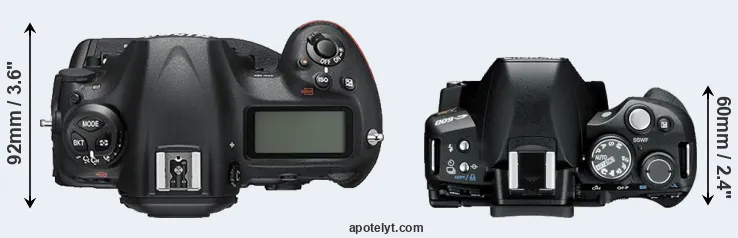 Compare D5 versus E-600 top