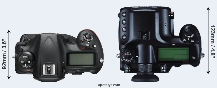 Compare D5 versus 645Z top
